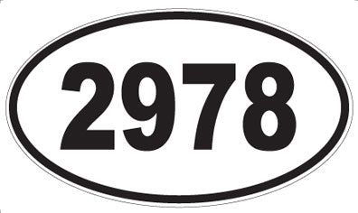 2978 - Oval Sticker