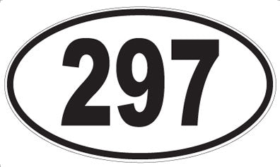 297 - Oval Sticker