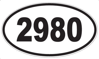 2980 - Oval Sticker