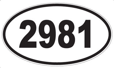 2981 - Oval Sticker