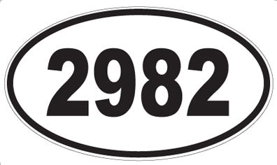 2982 - Oval Sticker