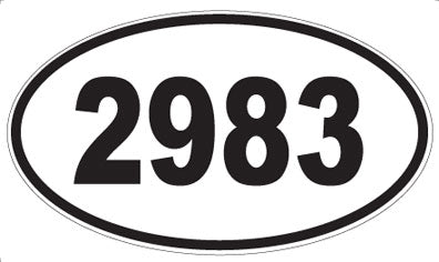 2983 - Oval Sticker