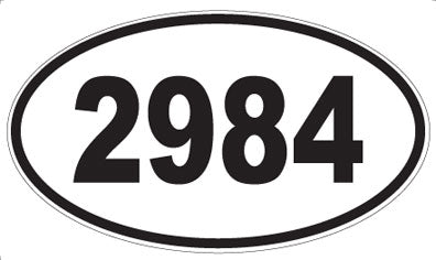 2984 - Oval Sticker