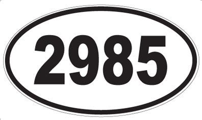 2985 - Oval Sticker