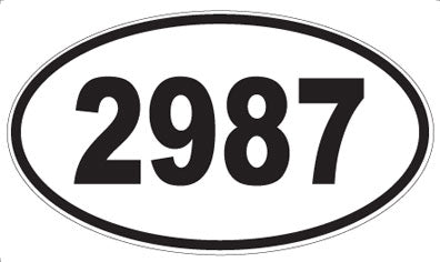2987 - Oval Sticker
