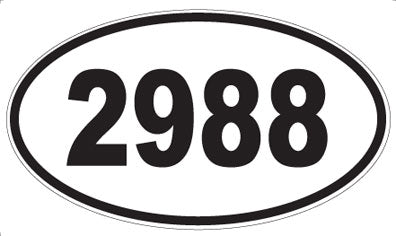 2988 - Oval Sticker