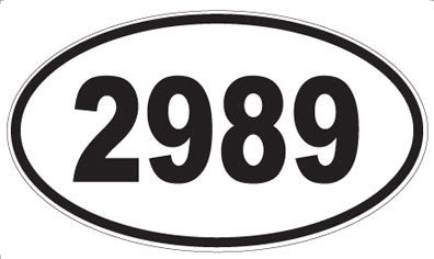 2989 - Oval Sticker