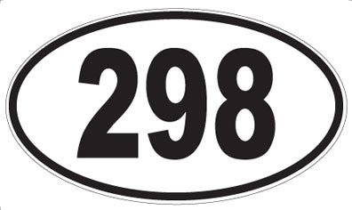 298 - Oval Sticker