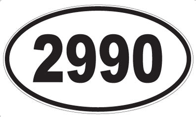 2990 - Oval Sticker