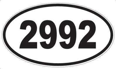2992 - Oval Sticker
