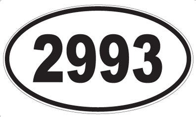 2993 - Oval Sticker