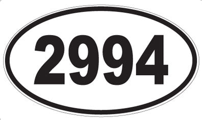 2994 - Oval Sticker