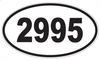 2995 - Oval Sticker