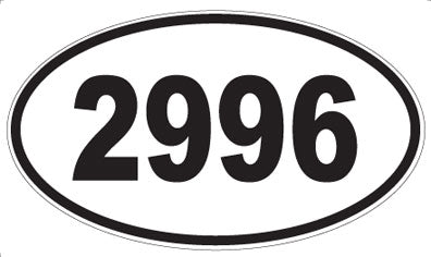 2996 - Oval Sticker