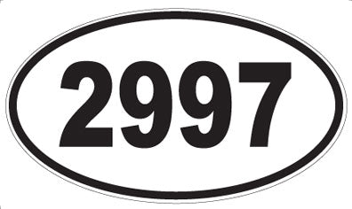 2997 - Oval Sticker