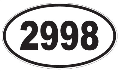 2998 - Oval Sticker