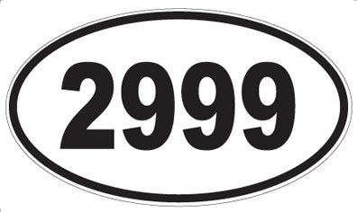 2999 - Oval Sticker