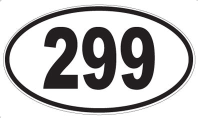 299 - Oval Sticker