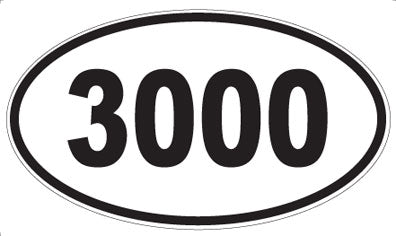 3000 - Oval Sticker
