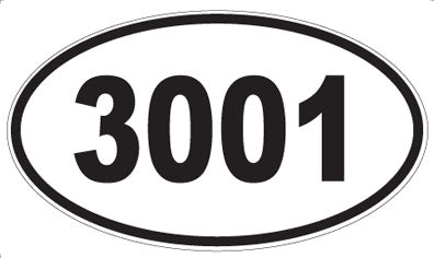 3001 - Oval Sticker