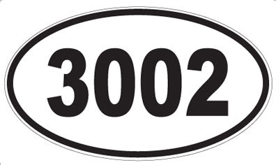 3002 - Oval Sticker