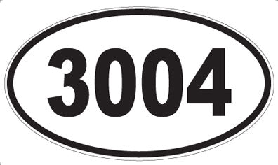 3004 - Oval Sticker