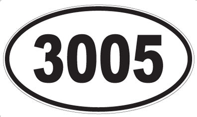 3005 - Oval Sticker
