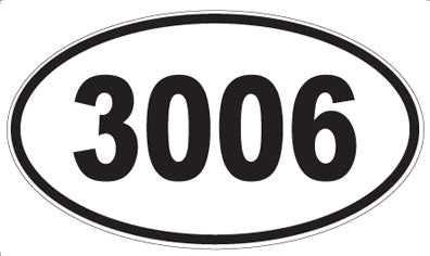 3006 - Oval Sticker