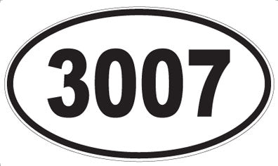 3007 - Oval Sticker