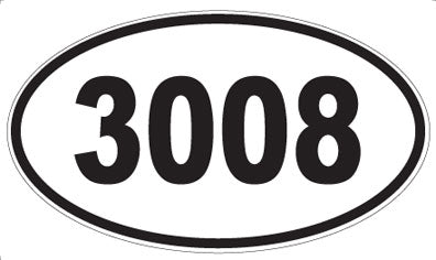 3008 - Oval Sticker