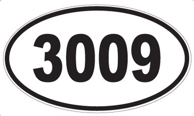 3009 - Oval Sticker