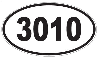 3010 - Oval Sticker
