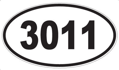 3011 - Oval Sticker