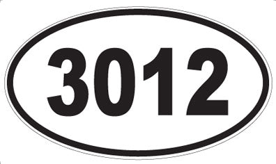 3012 - Oval Sticker