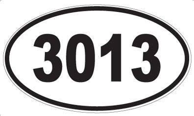 3013 - Oval Sticker