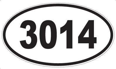 3014 - Oval Sticker