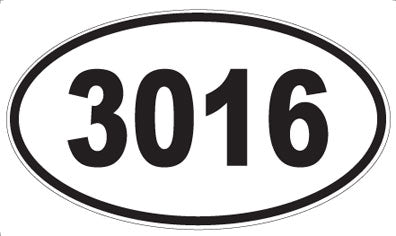 3016 - Oval Sticker
