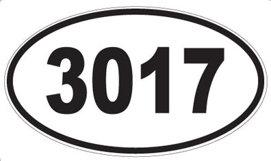 3017 - Oval Sticker