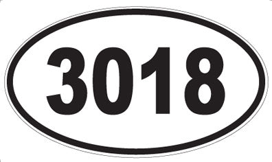 3018 - Oval Sticker