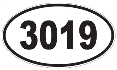 3019 - Oval Sticker