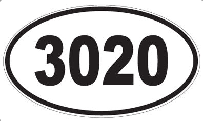 3020 - Oval Sticker