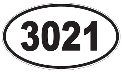 3021 - Oval Sticker