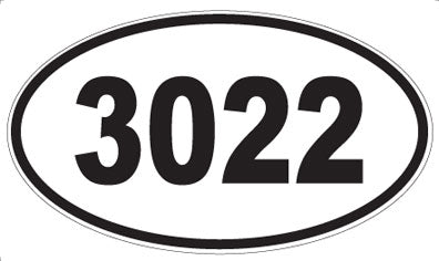 3022 - Oval Sticker