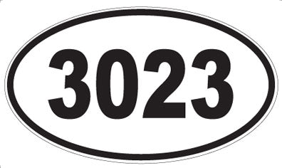 3023 - Oval Sticker