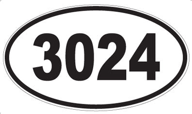 3024 - Oval Sticker