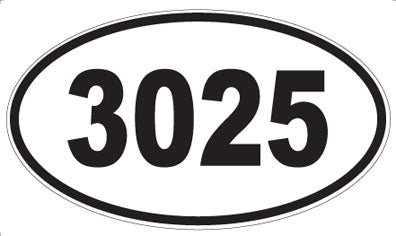 3025 - Oval Sticker