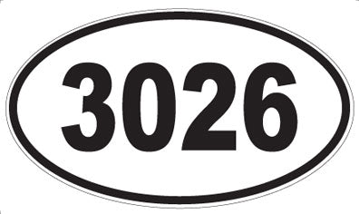 3026 - Oval Sticker