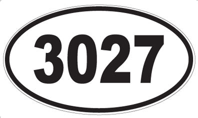 3027 - Oval Sticker