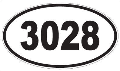 3028 - Oval Sticker