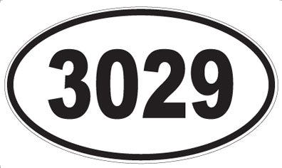 3029 - Oval Sticker